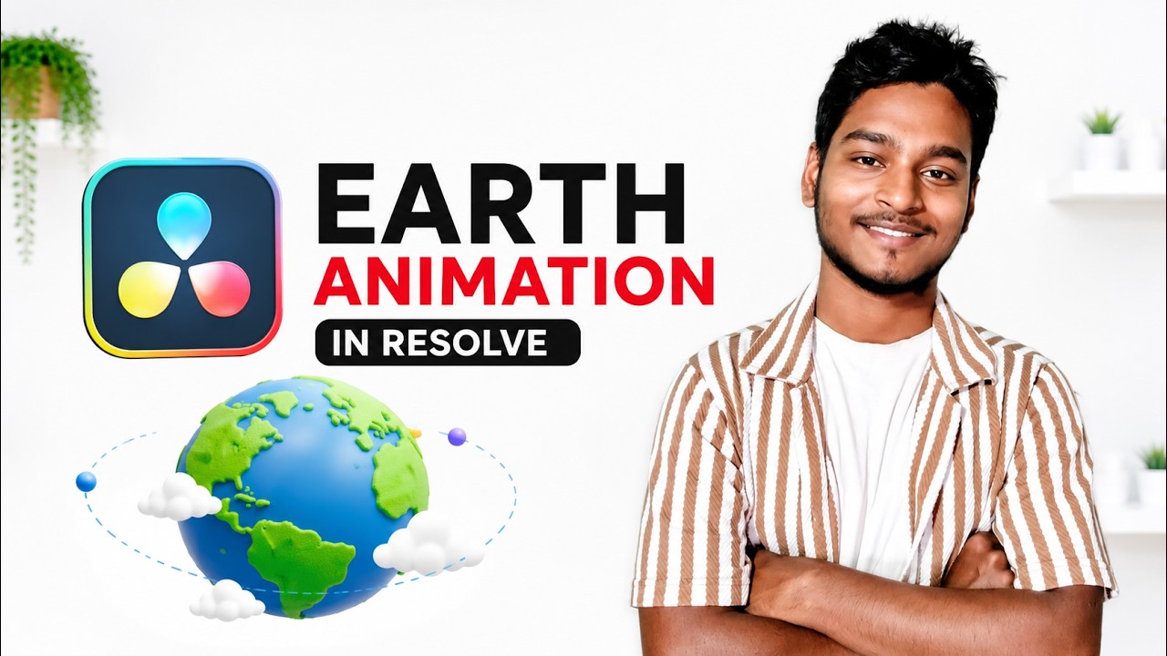 EARTH MAP ANIMATION IN DAVINCI RESOLVE  #animation #davinciresolvetutorial #map #edit #pcediting