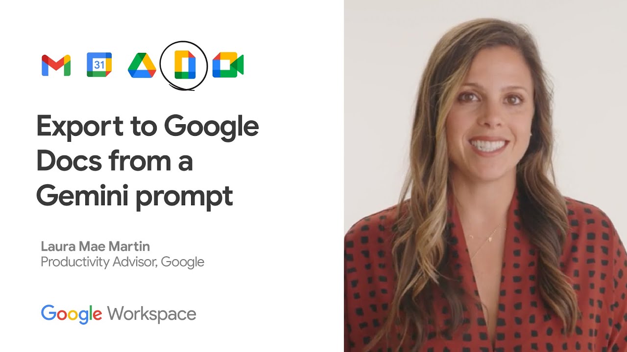 How to export to Google Docs from a Gemini prompt