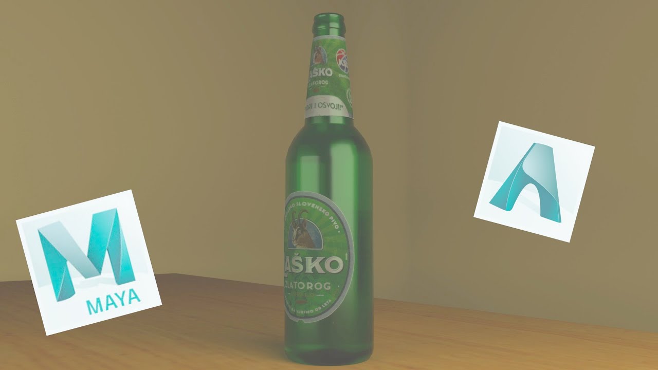 Autodesk Maya | 3d Moddeling Beer Bottle | Timelapse