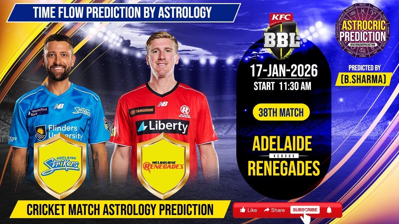 Adelaide Strikers vs Melbourne Renegades 38th BBL2025-26 Match Astrology Prediction with TIMING 