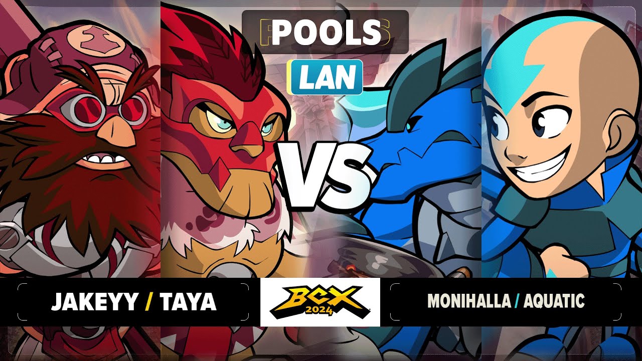 Jakeyy & Taya vs Aquatic & Monihalla - Pools - Brawlhalla World Championship 2024 - LAN 2v2