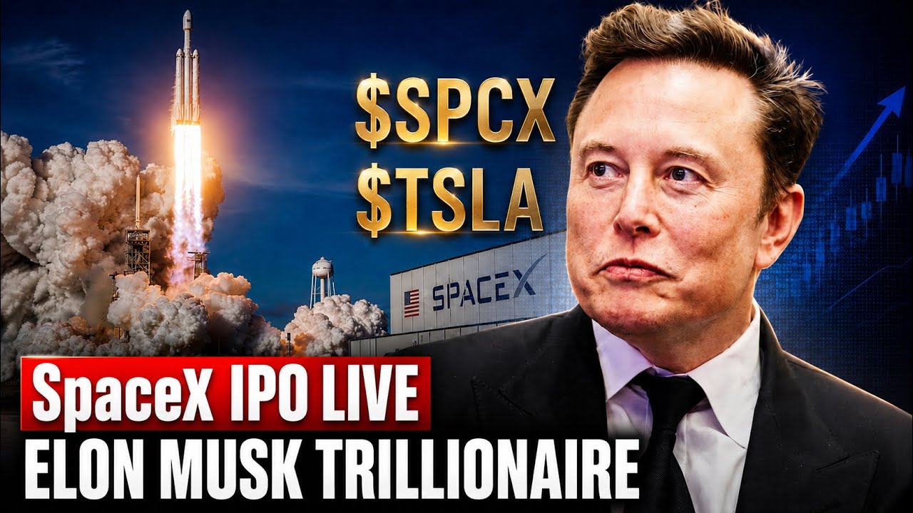 SpaceX IPO LIVE 🚀 Elon Musk Becomes First Trillionaire! Live Trading Stock Market Today