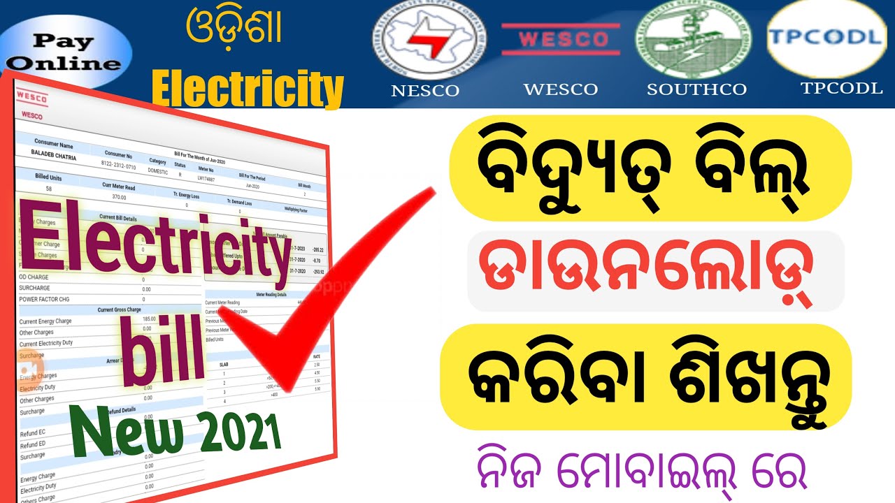 How To Download Electricity Bill Online // Electricity Bill Online Odisha / Electricity Bill Payment