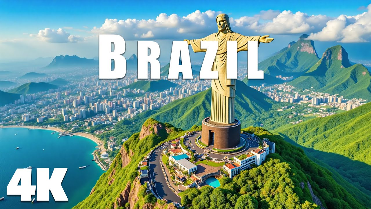 BRAZIL 4K - DRONE FOOTAGE ULTRA HD, Relaxing Music Along With Beautiful Nature