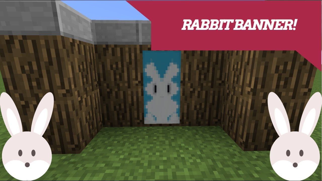 How to make a RABBIT BANNER | Minecraft Tutorial |