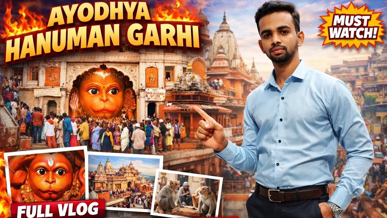 🚩 Ayodhya Hanuman Garhi Full Vlog | Ram Nagari Darshan | Bihari Vlogger Nitish 🚩