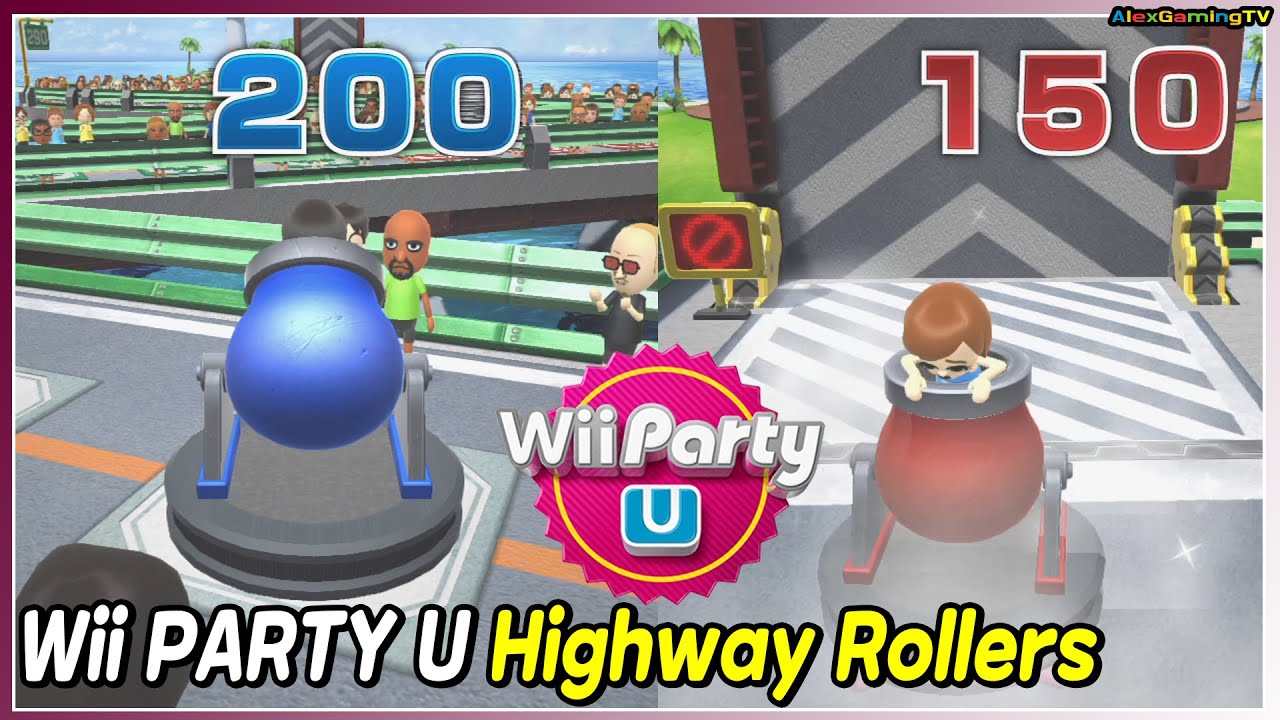 Wii Party U-Highway Rollers (Susie vs Claudia vs Paula vs Dunbar) Expert CPU | AlexgamingTV