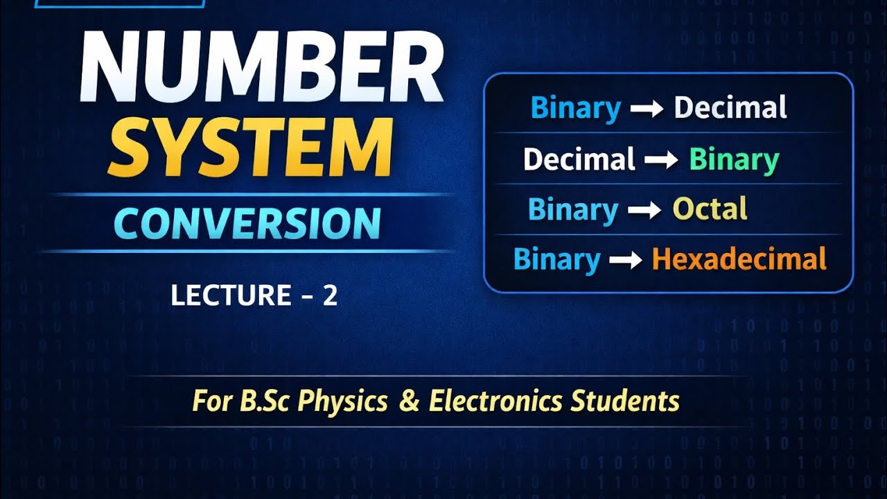 Number System Conversion | Lecture 2 | B.Sc Physics & Electronic #electronics #physics #bsc
