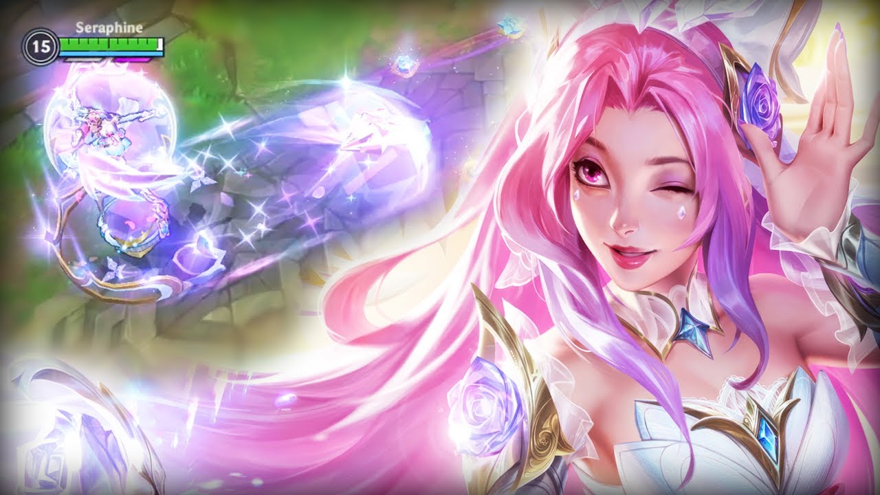 Crystal Rose Seraphine Gameplay - Build & Runes - Wild Rift