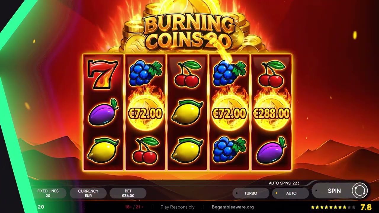 Burning Coins 20 🤑 (Endorphina) 💥 slot review