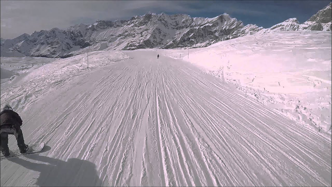 Piste facili Cervinia: pista blu Plan Maison numero 6
