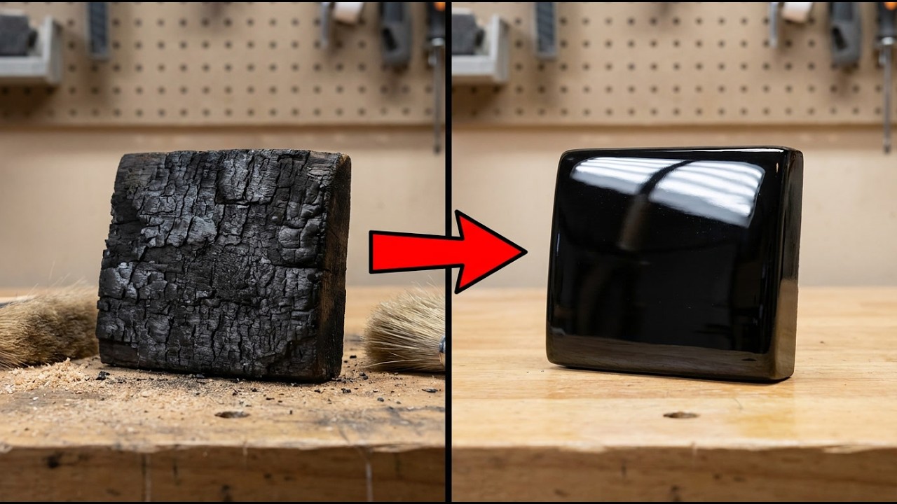How to Polish Burnt Wood to a Glass-Like Finish FAST