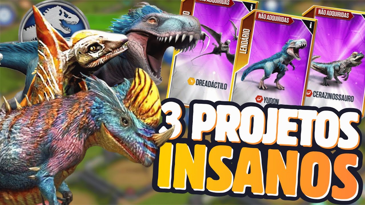 OS 3 DINOS MAIS INSANOS DE TODOS PARA O PARQUE, MAS TEM UM PORÉM Jurassic World the Game