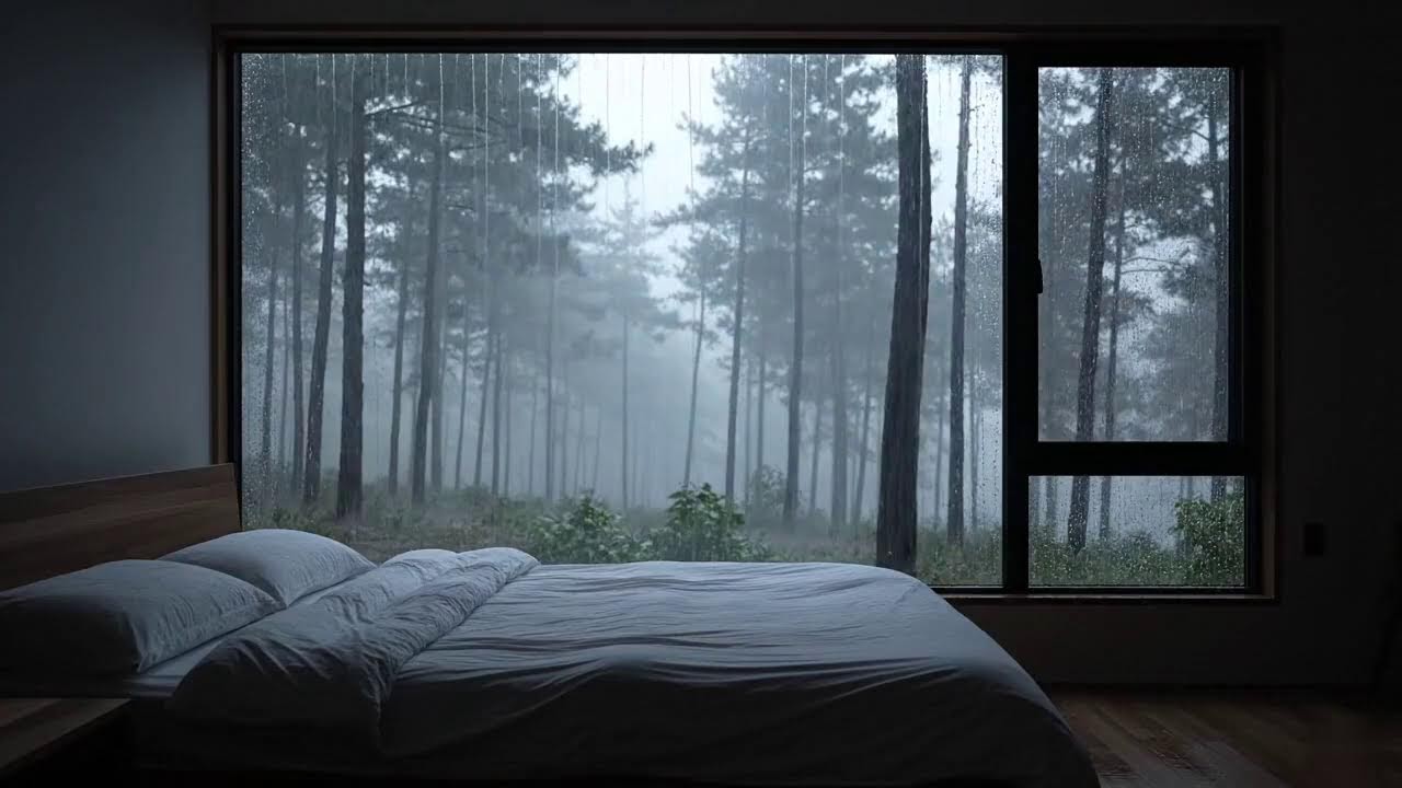Cozy Rainy Evening + Warm Piano Harmony #69