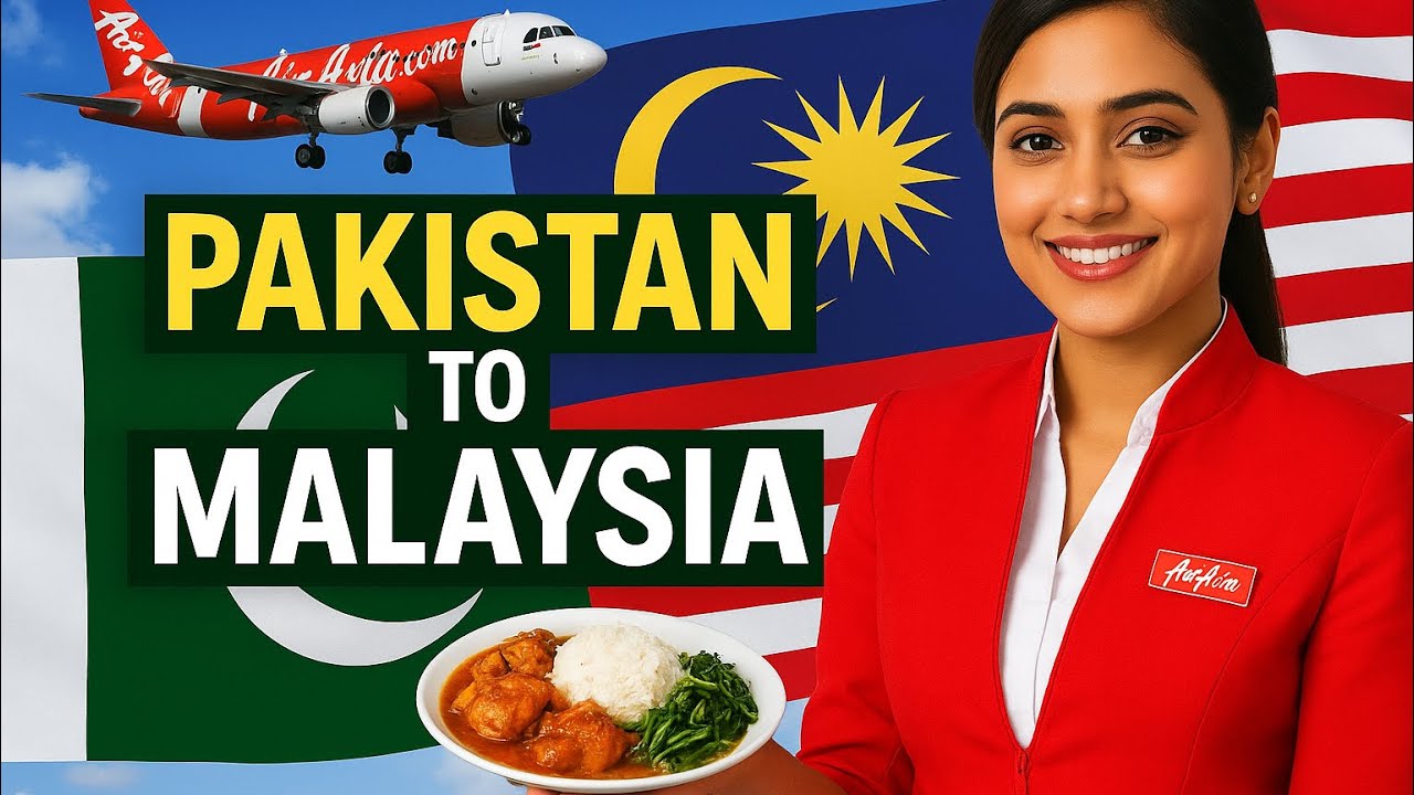 Pakistan to Malaysia 🇵🇰✈️🇲🇾 | AirAsia Flight Experience | Pakistani Family Travel Vlog