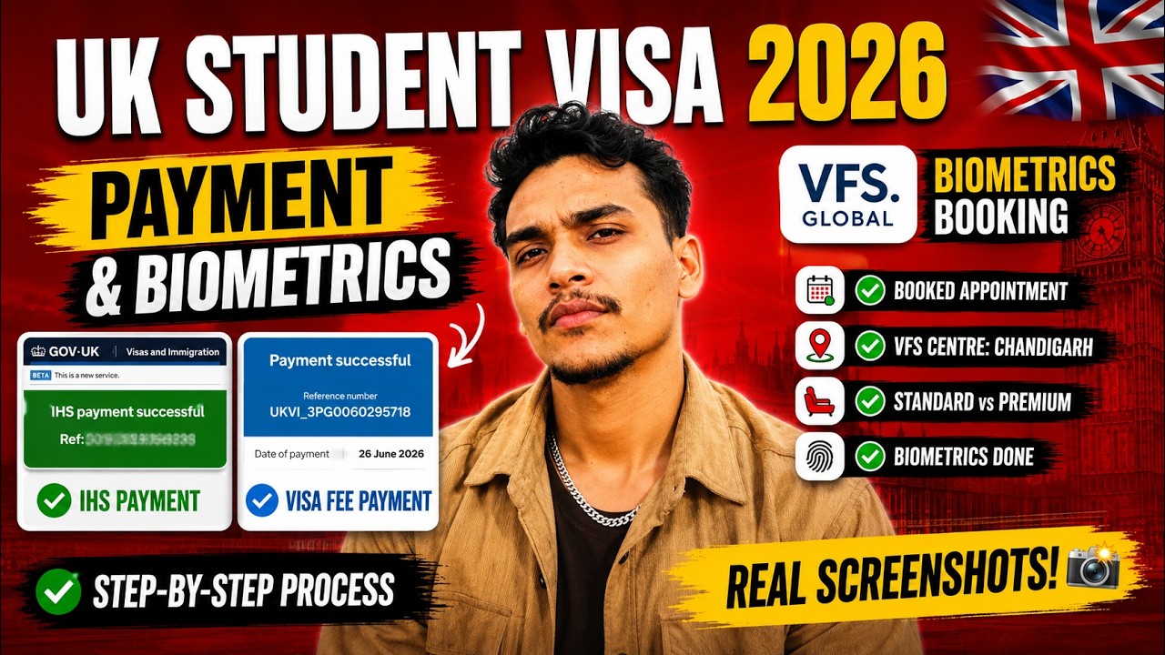 UK Student Visa 2026 | IHS Payment, Visa Fee & VFS Biometrics Booking Step-by-Step