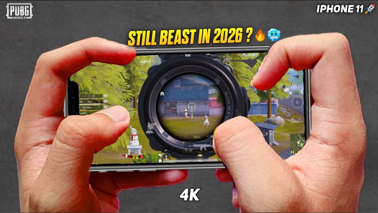 IPHONE 11 PUBG TEST IN 2026 🔥/Smooth+Extreme PUBG 😍/New iOS 26.0 Livik Gameplay!