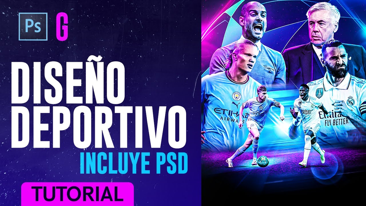 Photoshop Tutorial | Diseño Deportivo Paso a Paso + PSD | Sport Poster Design STEP by STEP