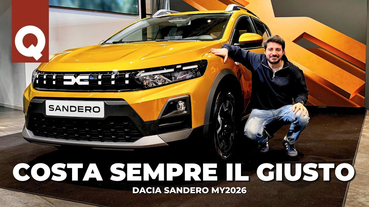DACIA SANDERO 2026: LA PIU' VENDUTA d’Europa è ANCORA GPL e ora anche IBRIDA. Da 14.800 euro.