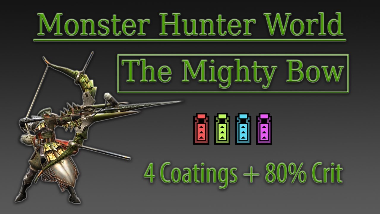 MHW: The Mighty Bow Build! 4 Coatings & 80% Crit. Every Attack Viable!