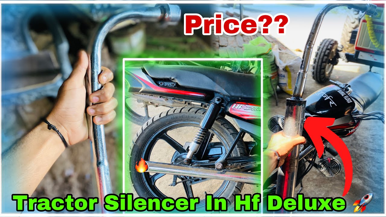 Exhaust for Hf deluxe in Cheap price 🥵🔥 Tractor Silencer In Hf deluxe bike ❤️‍🔥🧨{VINAY RAWAL VLOGS}