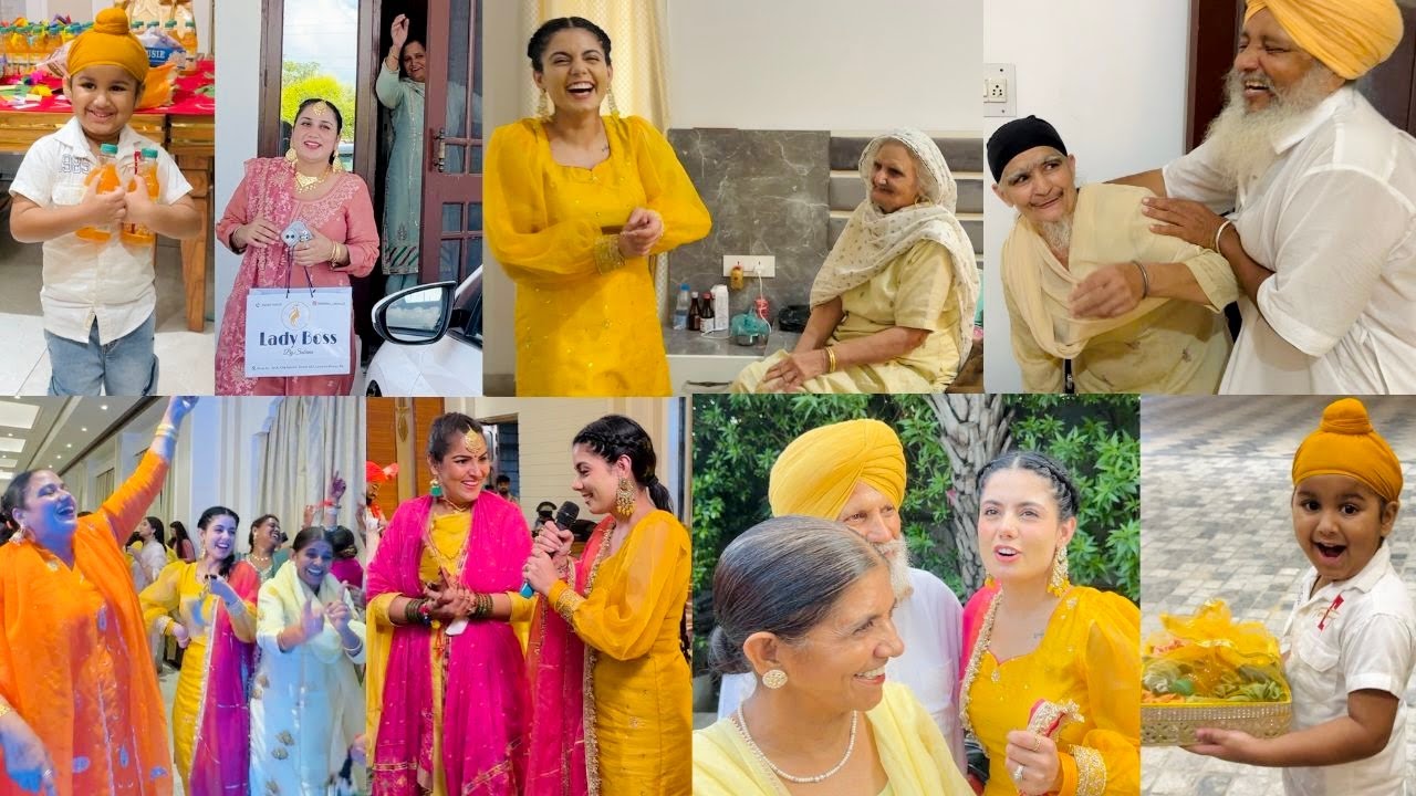 FIRST TEEJ CELEBRATION WITH FAMILY IN INDIA | SASU MAA CHALE APNE PEKE RAKHDI BANAN | INDER & KIRAT