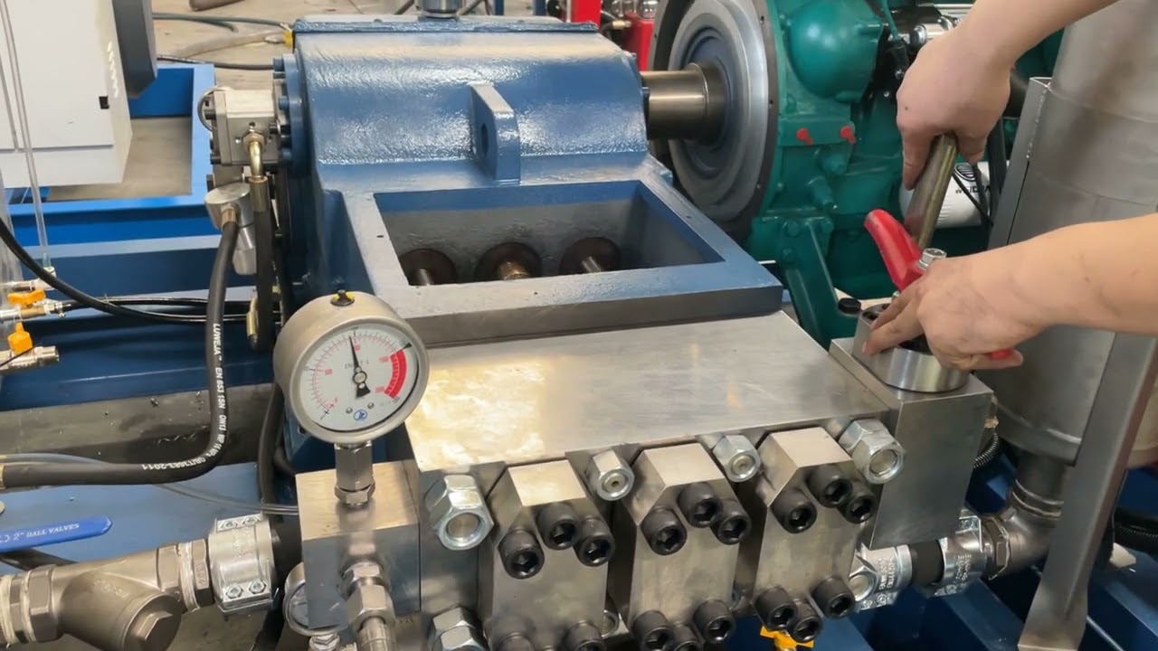 1000bar hydro jetting machine -14500psi high pressure water blaster- water blasting equipment test