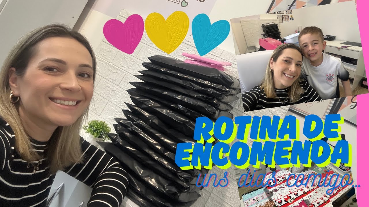 ROTINA DE ENCOMENDA-  ALGUNS DIAS COMIGO, MUITA PRODUÇÃO E ENVIO DA SHOPPE + de 20 pedidos enviados😍
