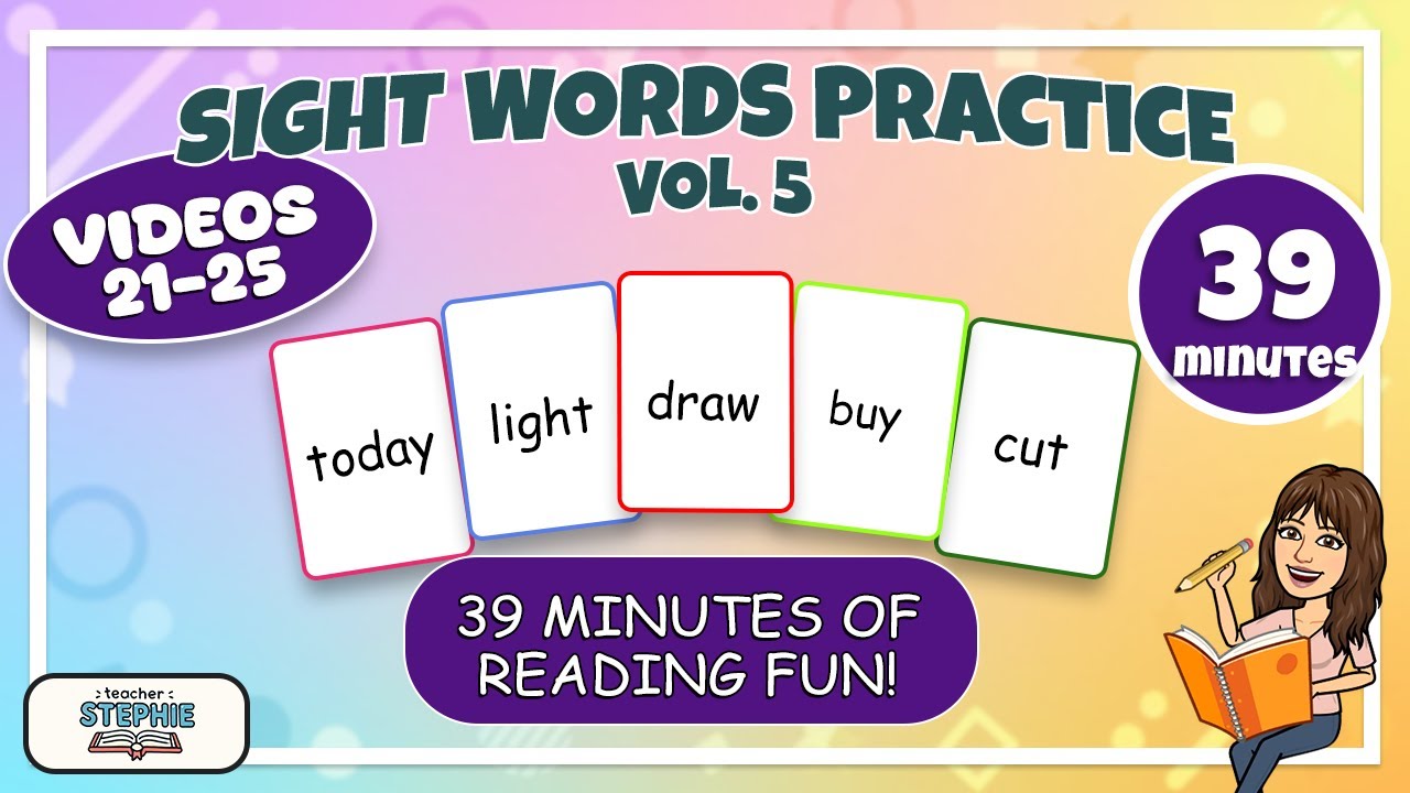 Sight Word Stories Vol. 5 – Dolch/Fry Practice for Kids (Videos 21–25)