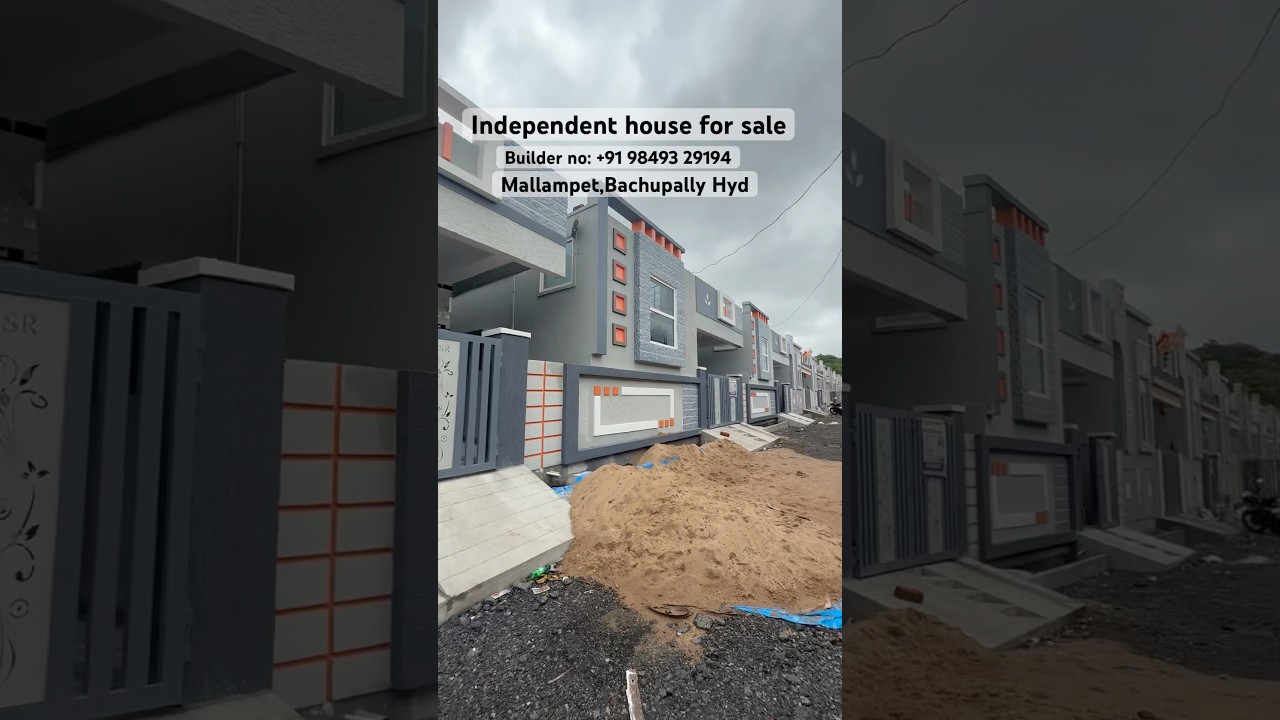 Brand-new independent house for sale at Mallampet Bachupally #hyderabadrealestate