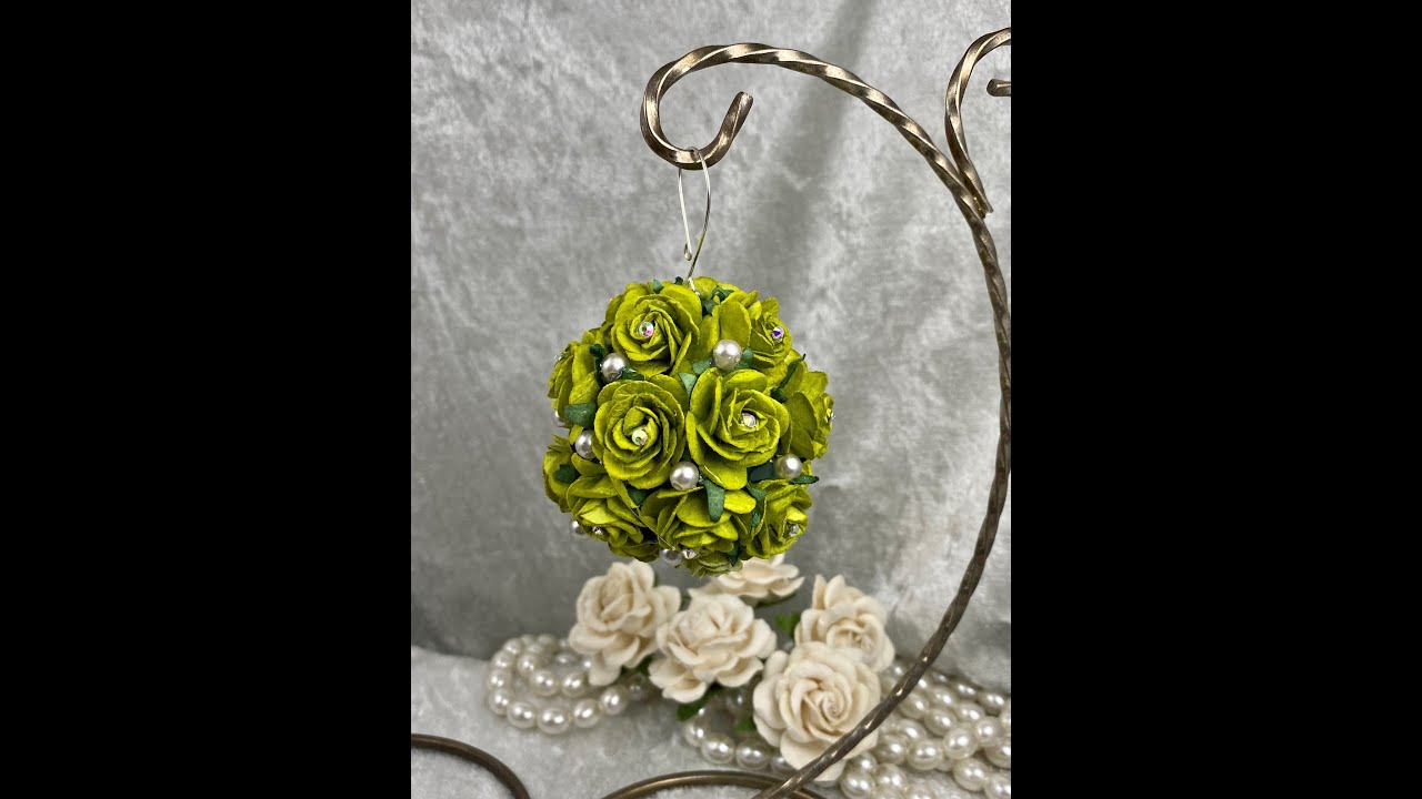 Rose and Pearl Christmas Ornament by Cynthialoowho