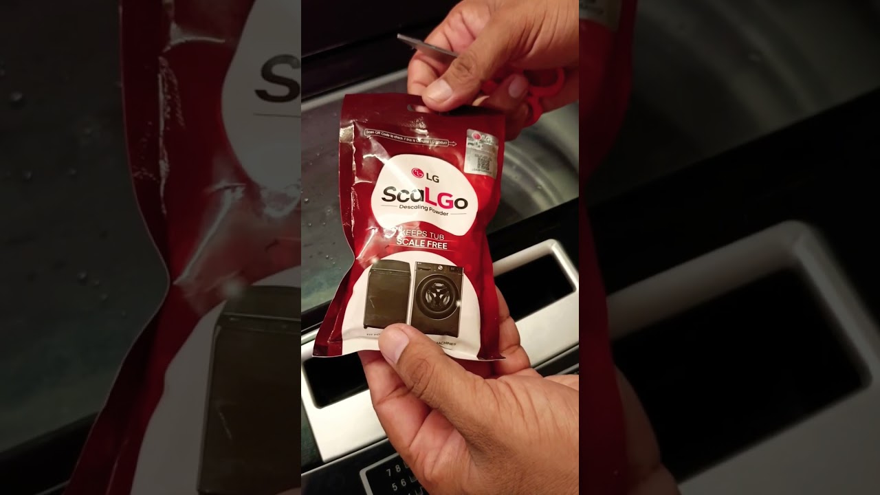 LG Washing Machine Descaling with Scalgo Powder 🔧 #shorts #cleaninghack #asmr