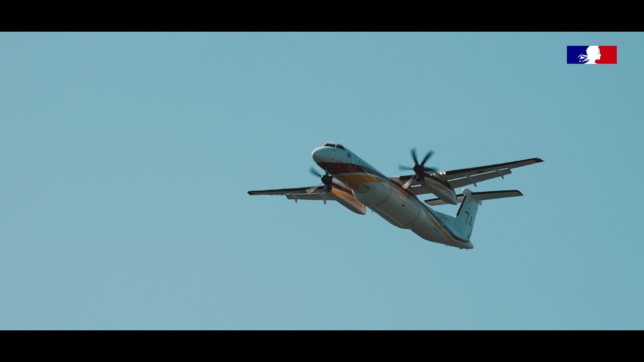 Île Réunion: Film début Saison Incendie 2021 Dash 8
