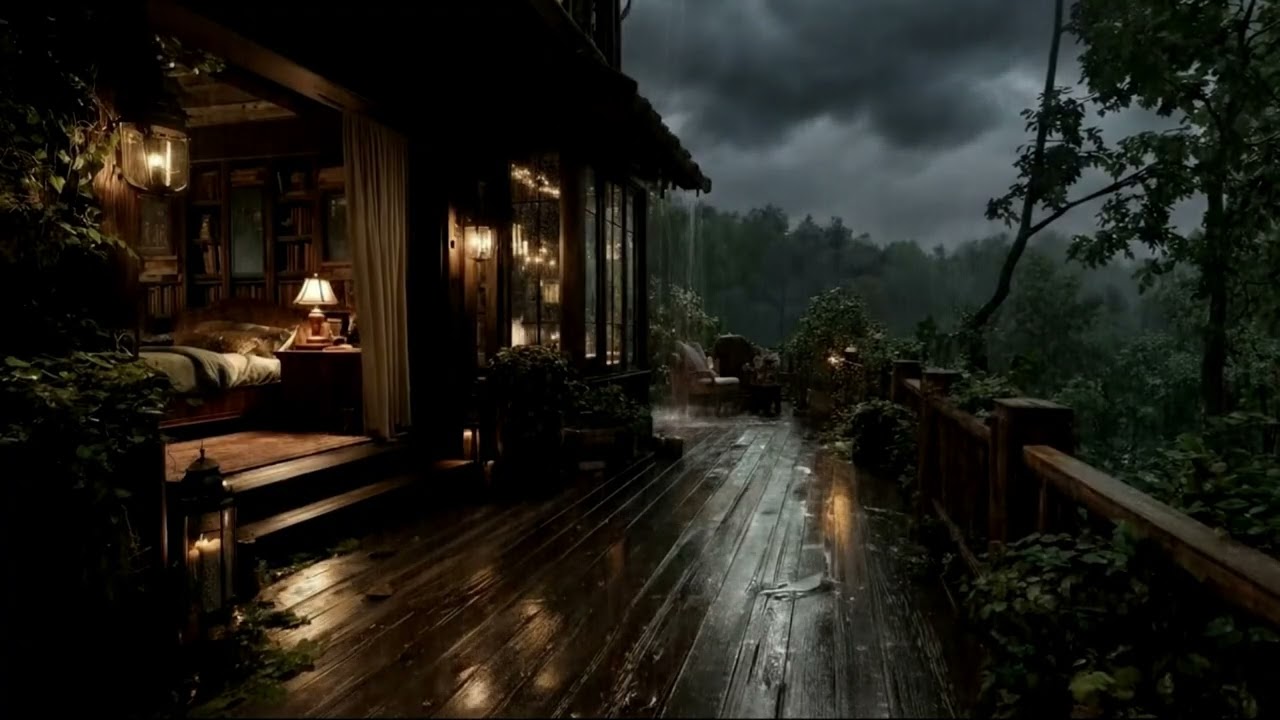 Healing Rain Meditation 🧘‍♀️ Wash Away Anxiety & Stress with Heavy Jungle Rain