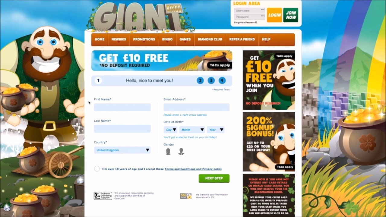 Giant Bingo Mobile Promotional Offers