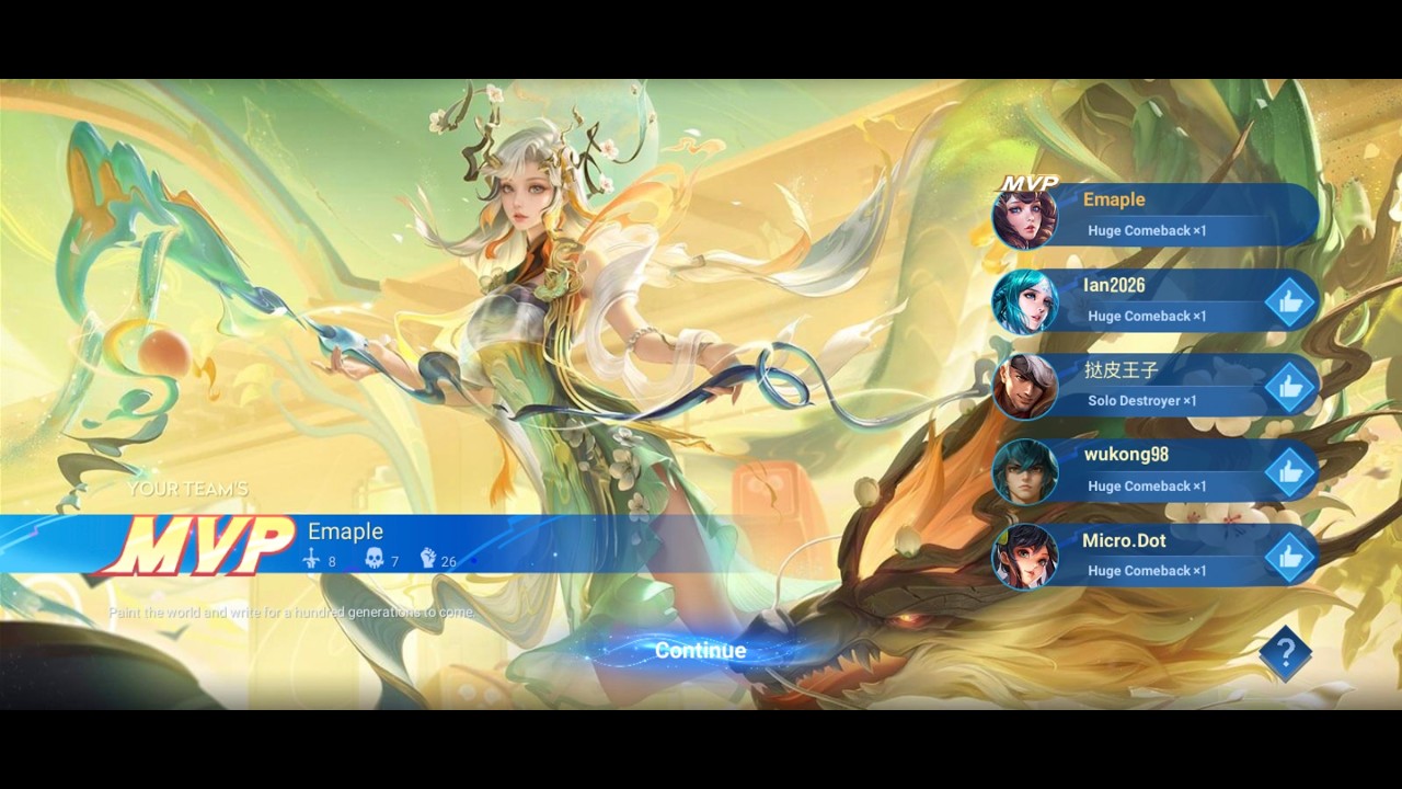 Honor of Kings | Da Qiao  | MVP, huge comeback