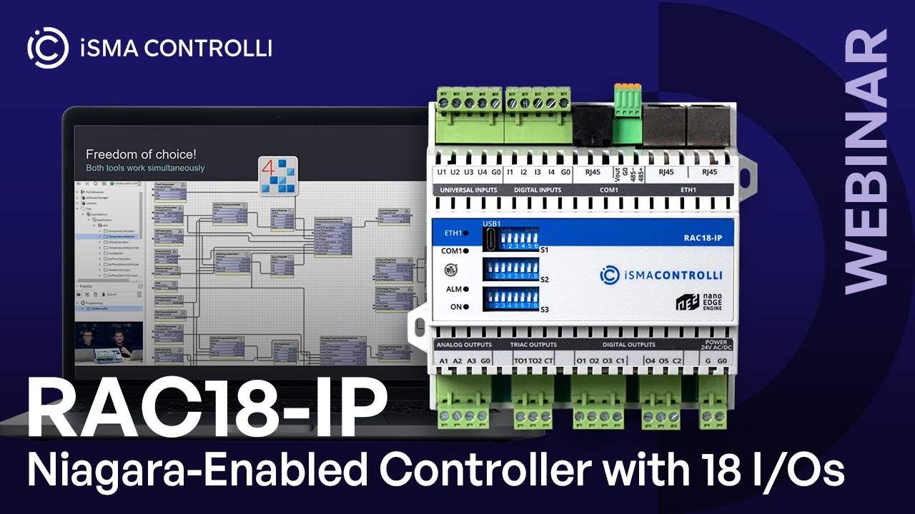 RAC18-IP: Niagara-Enabled Controller with 18 I/Os [Webinar 13.03.2025]