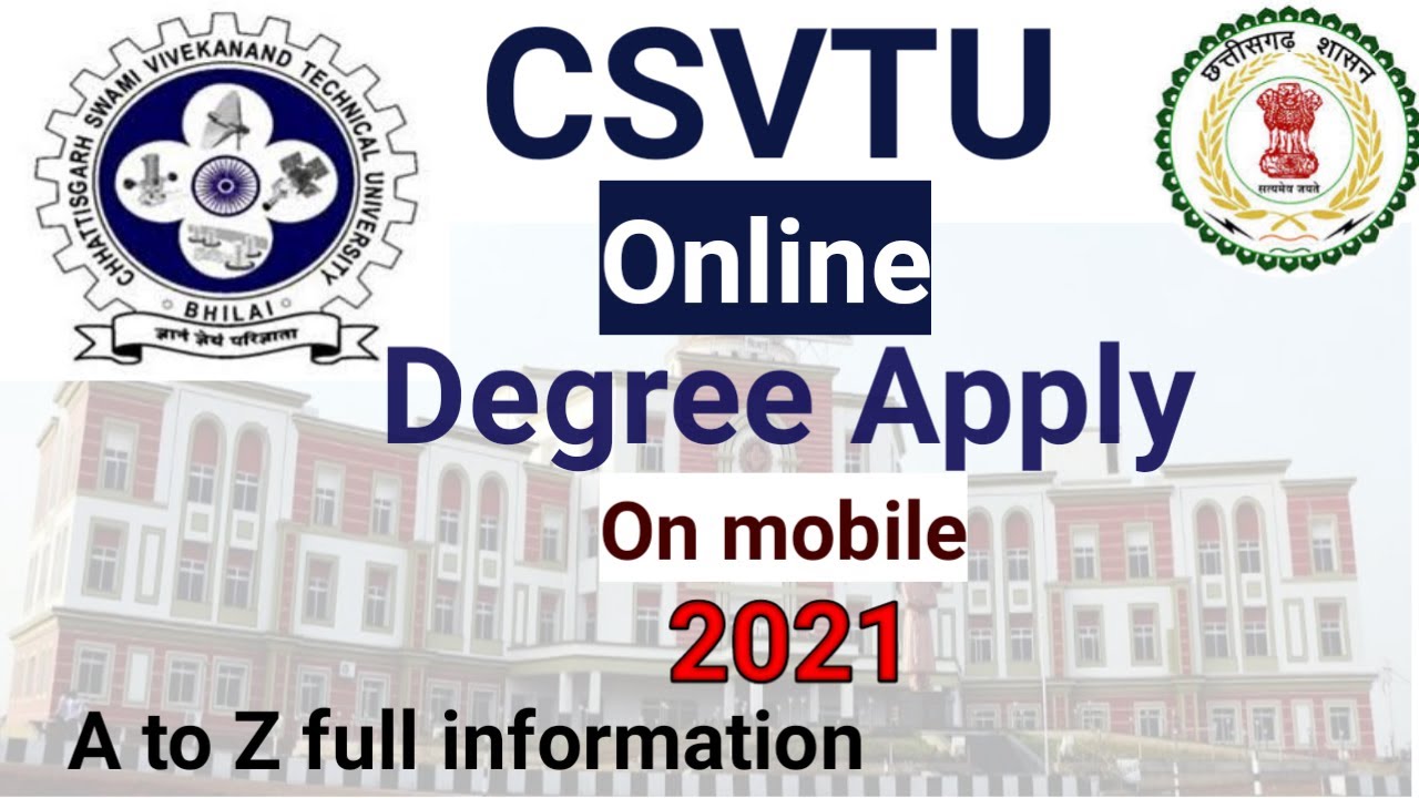 Csvtu online degree apply | how to apply for degree online csvtu | be easy 2021