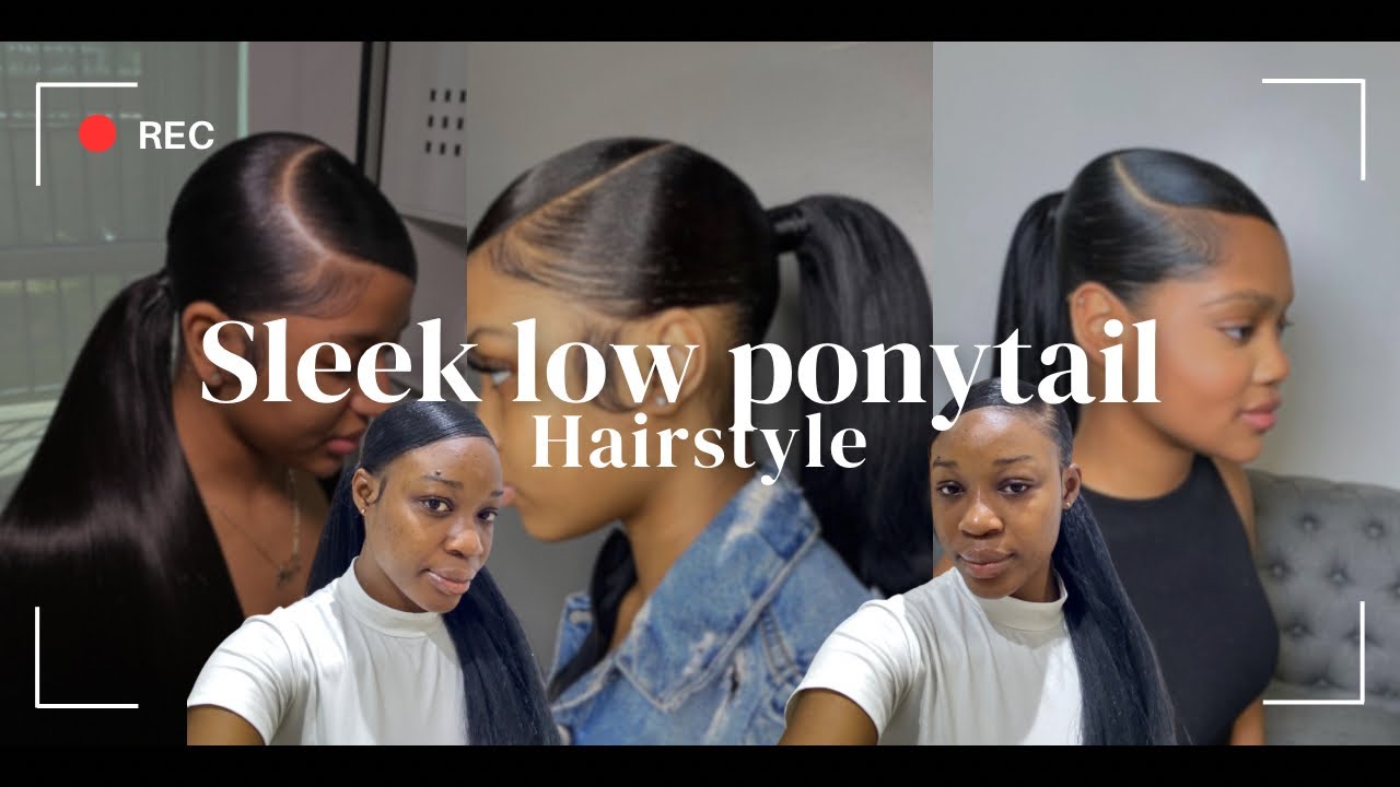 SLEEK LOW PONYTAIL HAIRSTYLE(easy and affordable) *Beginner Friendly *
