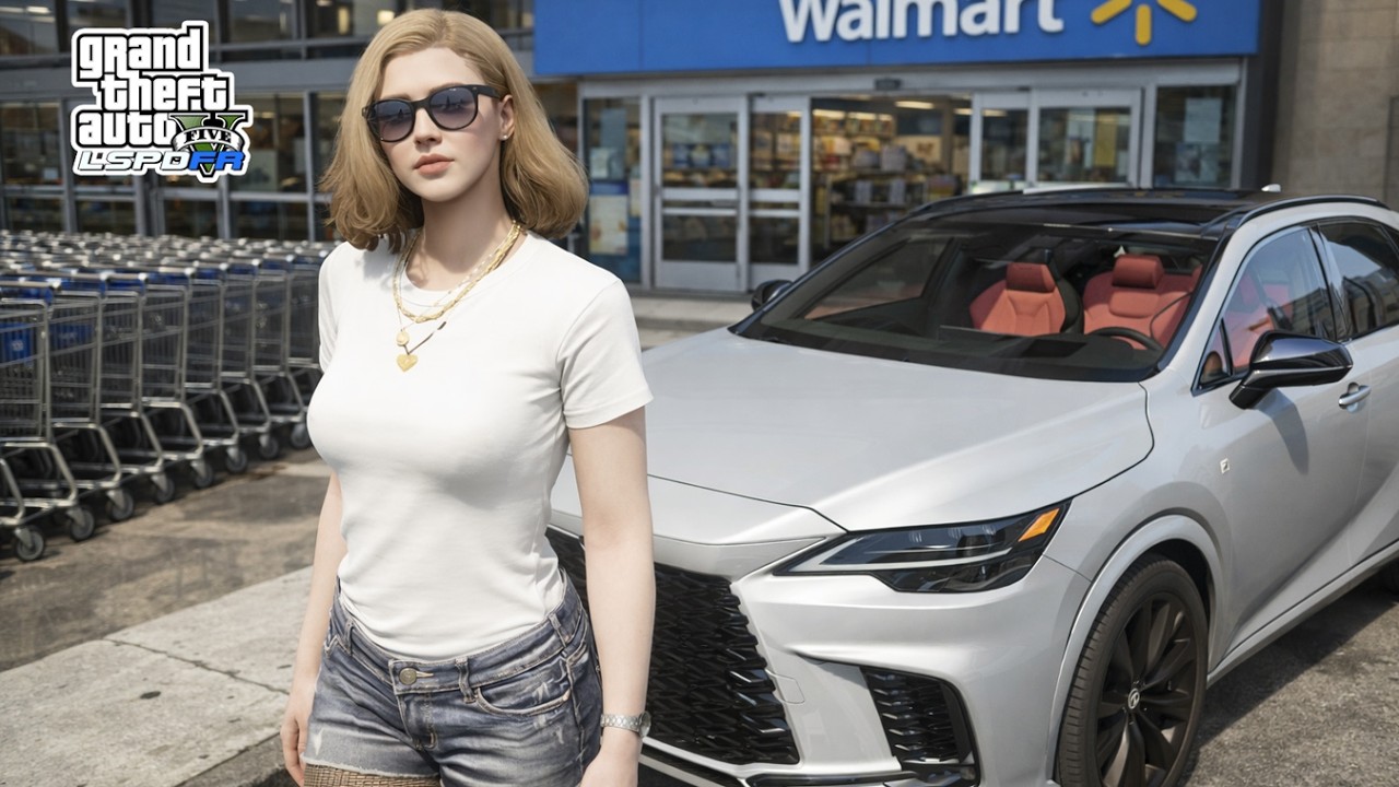 Gta 5 Let's Go To Work As Female Driver - Picking Up Walmart Employees In Lexus 500H