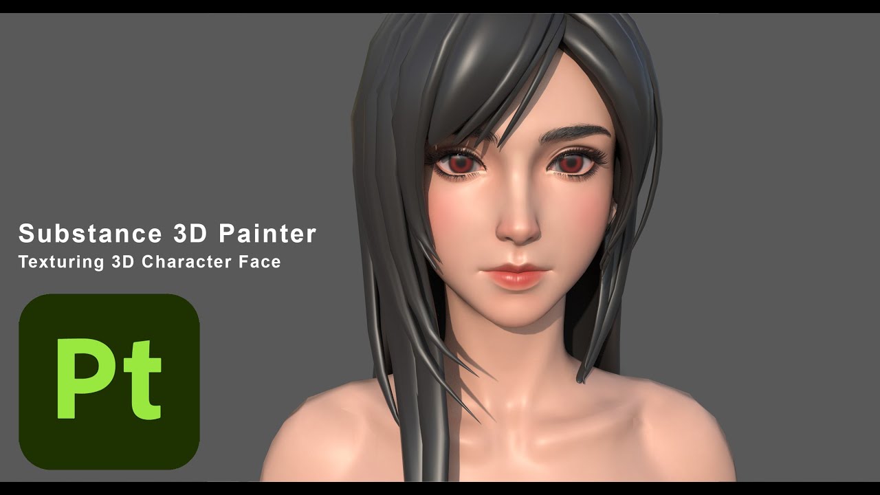 Texturing 3D Character Face - Basic Makeup | Substance 3D Painter