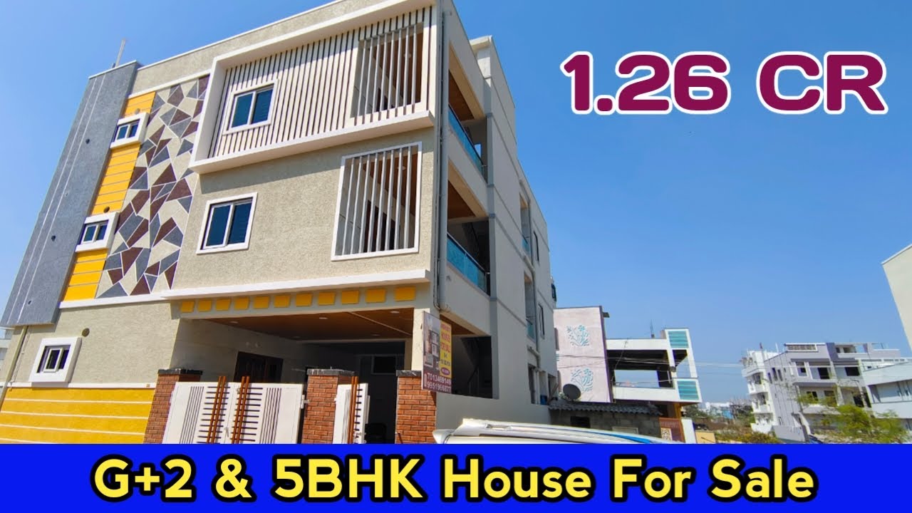 1.26 CR - Brand New G+2 Independent House For Sale in Hyderabad - Builder : 70134 69149 / 9951966877