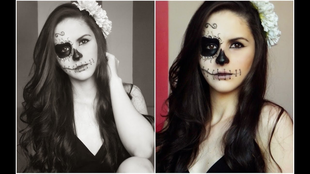 MAQUIAGEM DE HALLOWEEN - CAVEIRA MEXICANA