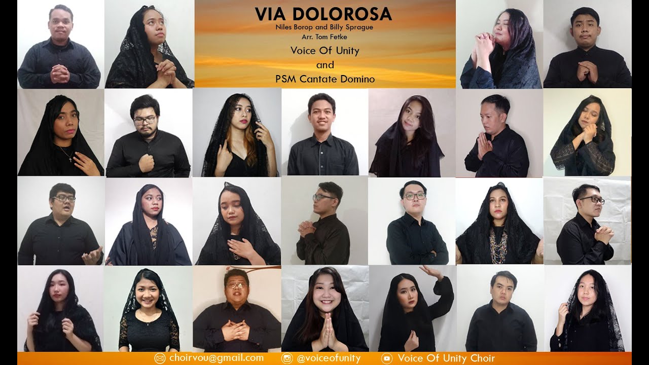 Via Dolorosa (Virtual Choir SATB arr. Tom Fettke) - Voice Of Unity & PSM Cantate Domino