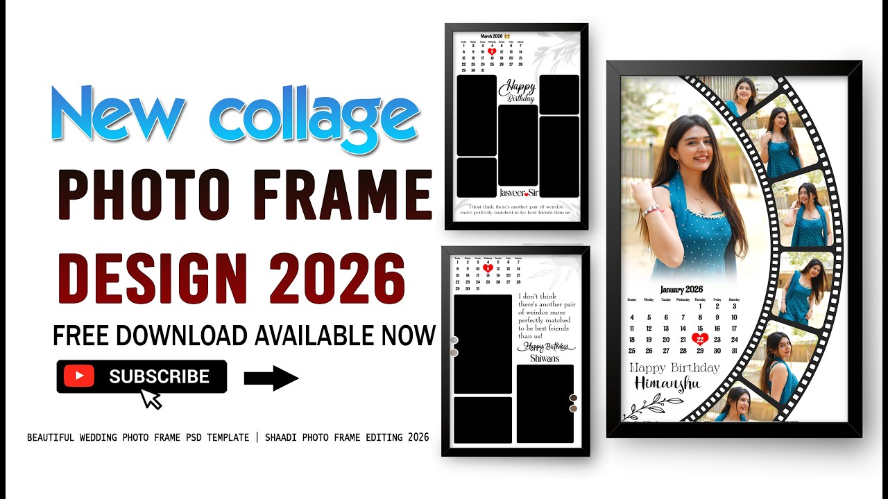 FREE Photo Frame PSD Templates &ndash; Abhi Download Karo | 2026 New Designs