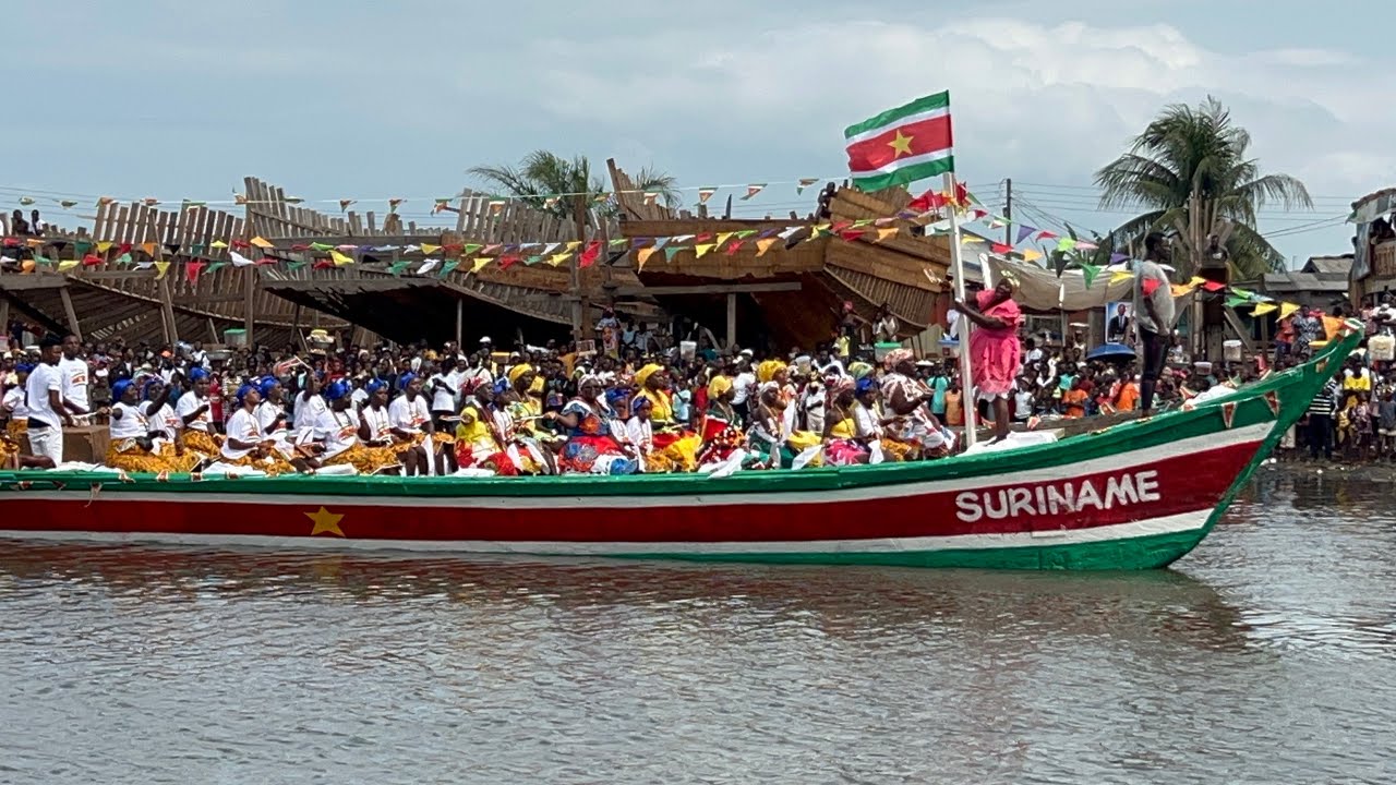 Suriname First Ever Performance at Edina Bakatue in Ghana 🇬🇭 Elmina 2025…Wow Surinamese are Super