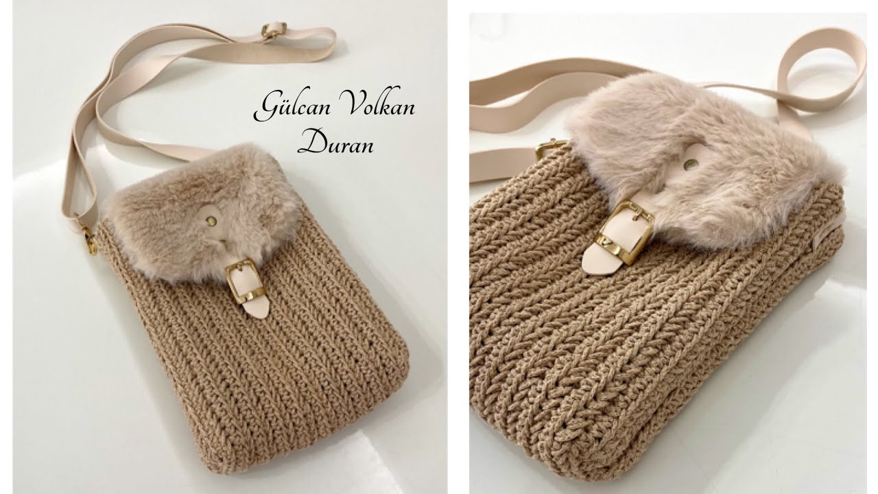 KÜRK KAPAKLI ÖRGÜ ÇANTA YAPIMI - BUNU YAPMAK ÇOK KOLAY💯