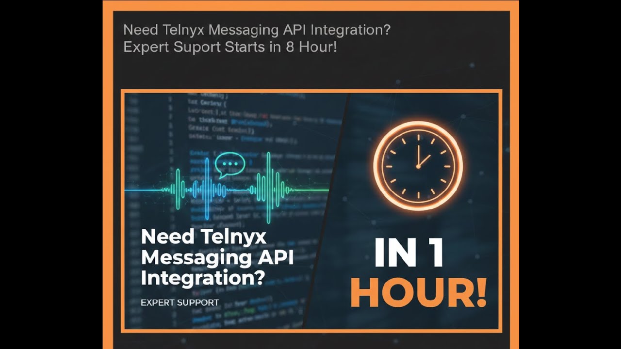 Need Telnyx Messaging API Integration? Expert Support Starts in 1 Hour!