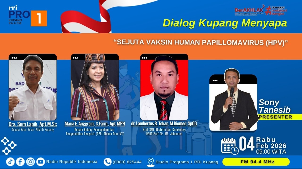 [LIVE] DIALOG KUPANG MENYAPA| SEJUTA VAKSIN HUMAN PAPILLOMA VIRUS (HPV) | RRI KUPANG