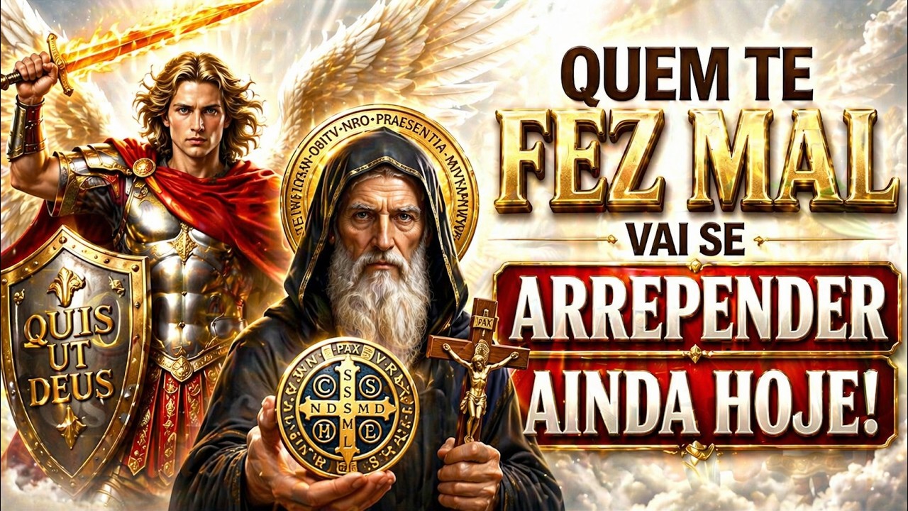 🛑 Oração Poderosa de São Bento e São Miguel Arcanjo – Proteção Total Contra Inimigos e Magia